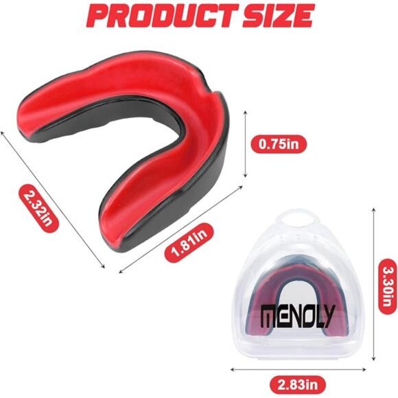 Mouth Guard - 5 Packs Football Mouth Guard, BPA Free Mouth Guard with Case - Picture 2 of 7